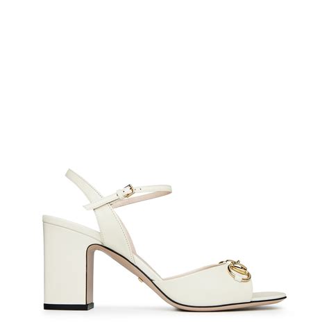 gucci horsebit mid heel sandal.